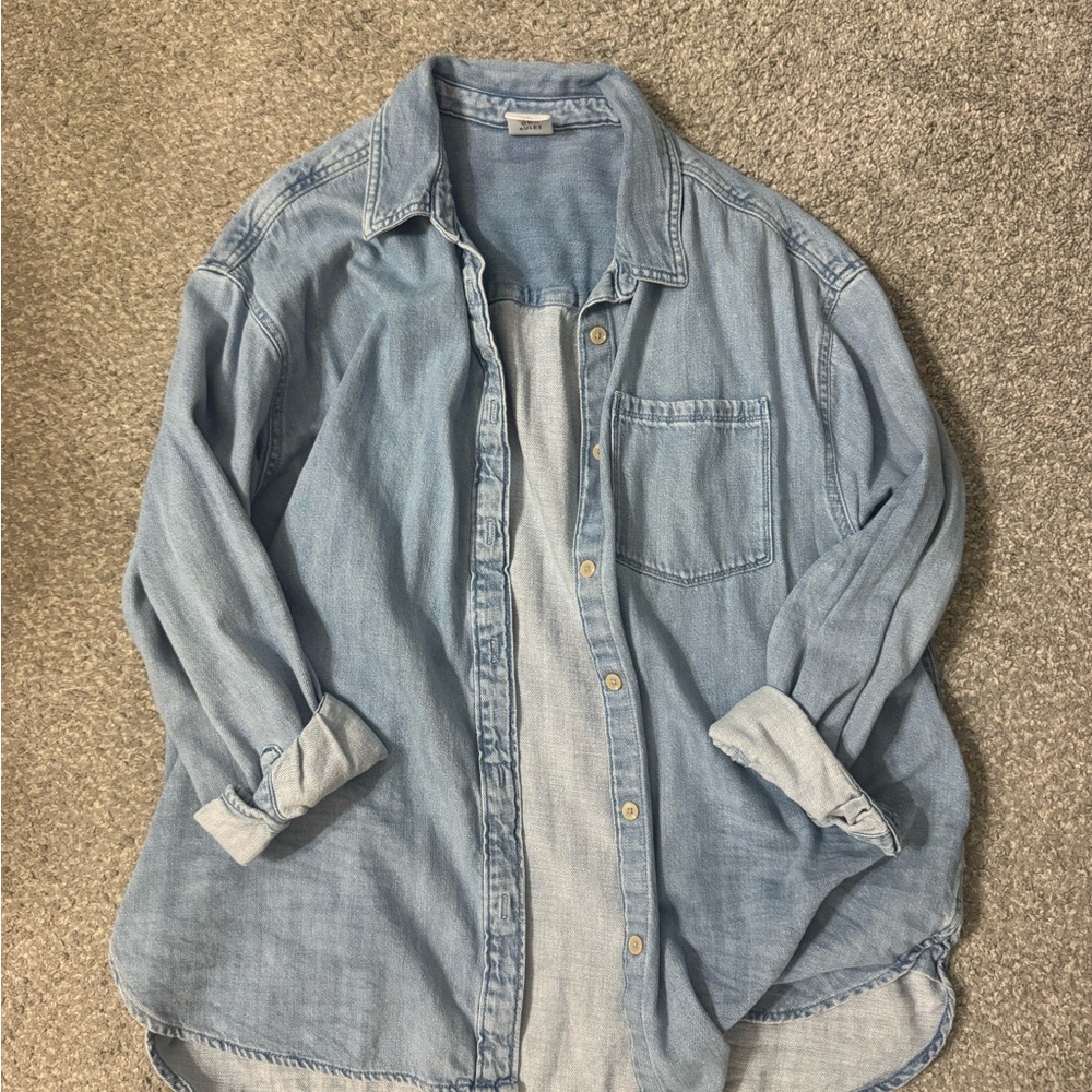 aerie offline Light Denim Shirt